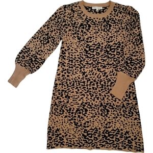 Madison + Hudson Cheetah Animal Print Sweater Dres Size Small